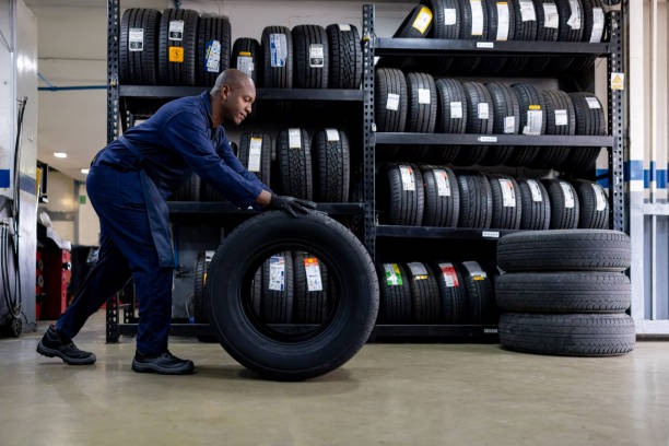 Automotive professional handling tyres